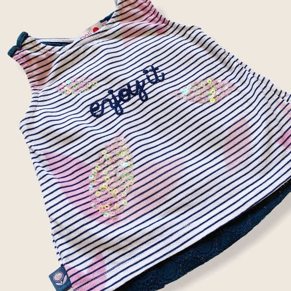 Boboli 12M Split Back Tank w Sequins - Picture 1 of 7